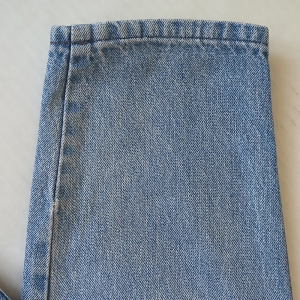 Vintage Touche' High-Waisted Mom Jeans Junior 5 Blue Red Plaid Y2K Denim